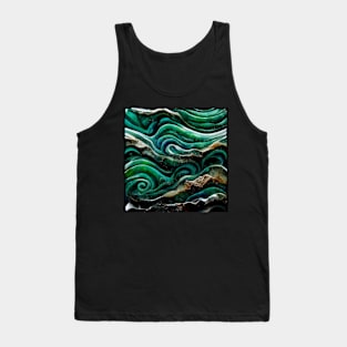 Malachite Stone Fluid Pour Tank Top